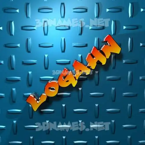 logahn in Grid Style style - 3D name wallpaper