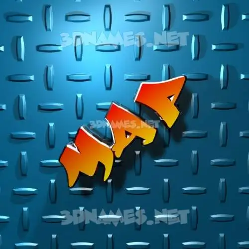 map in Grid Style style - 3D name wallpaper