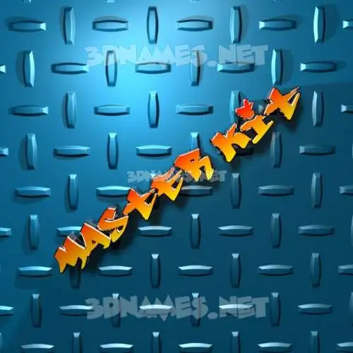 master kit in Grid Style style - 3D name wallpaper