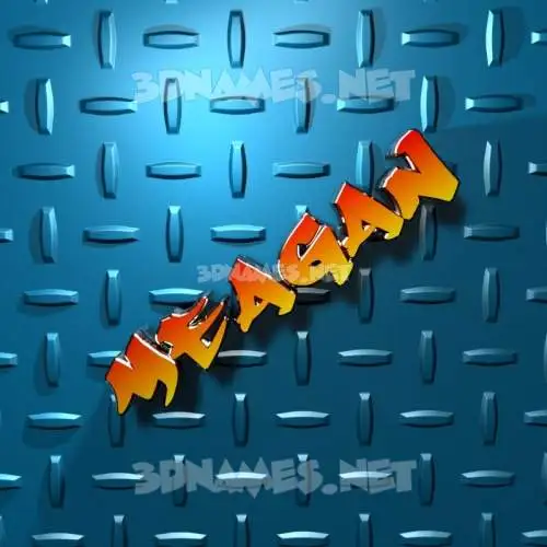meagan in Grid Style style - 3D name wallpaper