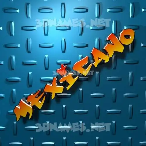 mexicano in Grid Style style - 3D name wallpaper