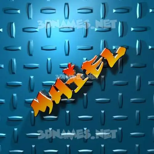 mhiel in Grid Style style - 3D name wallpaper