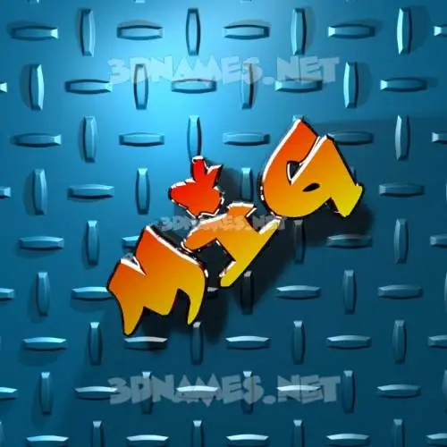 mig in Grid Style style - 3D name wallpaper mig in Grid Style style - 3D name wallpaper