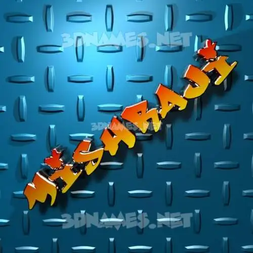 mishraji in Grid Style style - 3D name wallpaper