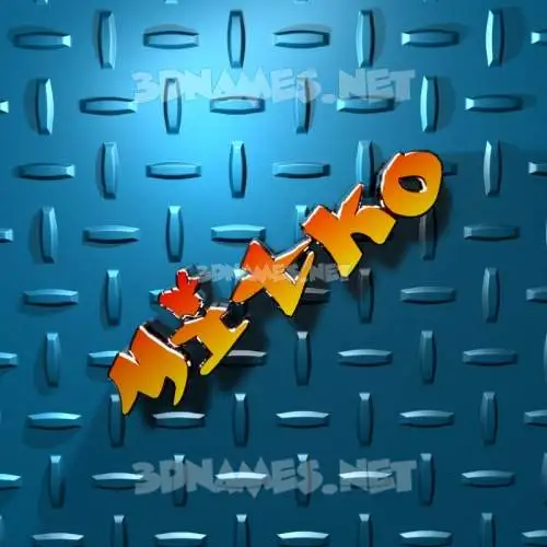 mitko in Grid Style style - 3D name wallpaper
