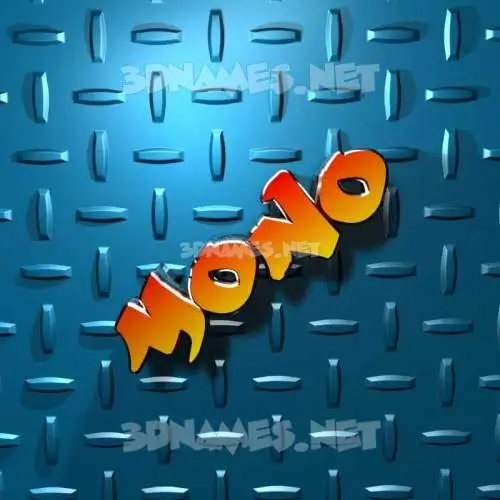 mono in Grid Style style - 3D name wallpaper