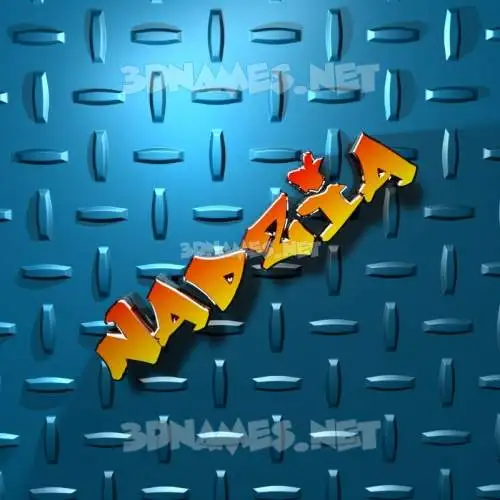 nadzia in Grid Style style - 3D name wallpaper