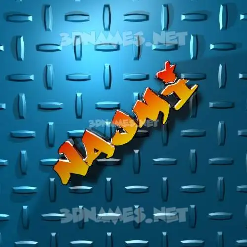 najmi in Grid Style style - 3D name wallpaper
