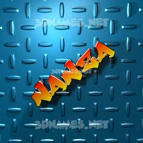 nanza in Grid Style style - 3D name wallpaper