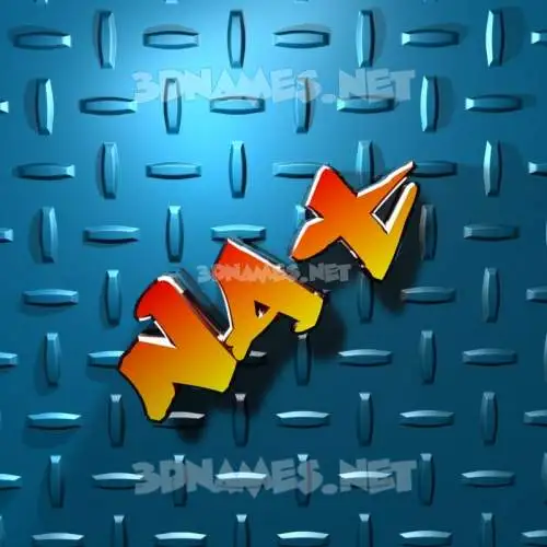 nat in Grid Style style - 3D name wallpaper