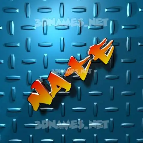 nate in Grid Style style - 3D name wallpaper