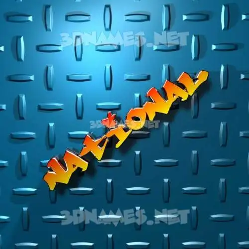 national in Grid Style style - 3D name wallpaper
