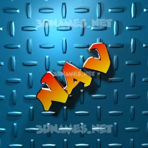 nav in Grid Style style - 3D name wallpaper