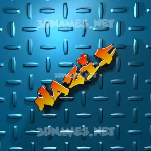 nazif in Grid Style style - 3D name wallpaper
