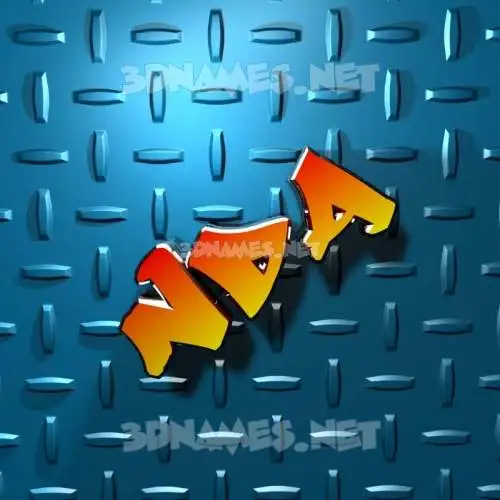 nda in Grid Style style - 3D name wallpaper