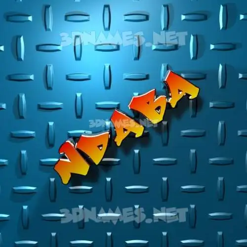 ndaba in Grid Style style - 3D name wallpaper