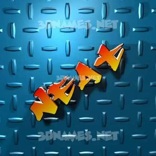 neat in Grid Style style - 3D name wallpaper