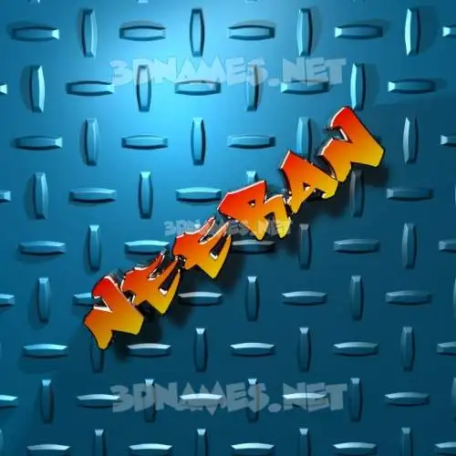 neeran in Grid Style style - 3D name wallpaper