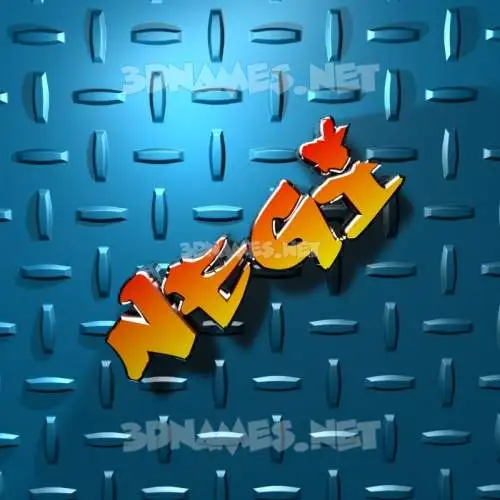 negi in Grid Style style - 3D name wallpaper