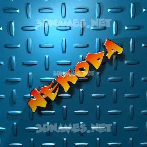 nekoda in Grid Style style - 3D name wallpaper