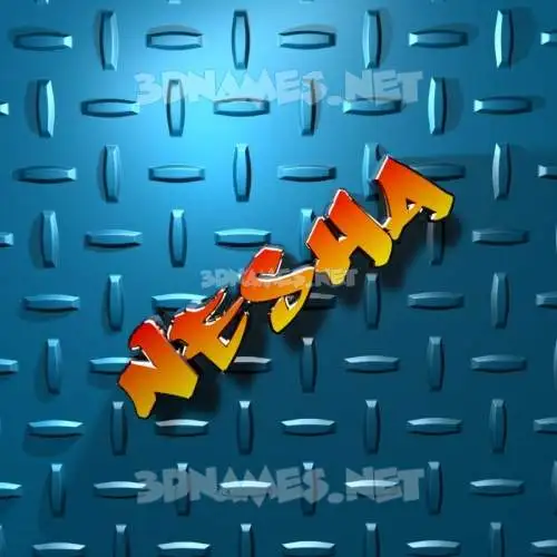 nesha in Grid Style style - 3D name wallpaper nesha in Grid Style style - 3D name wallpaper