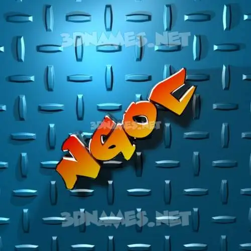ngoc in Grid Style style - 3D name wallpaper