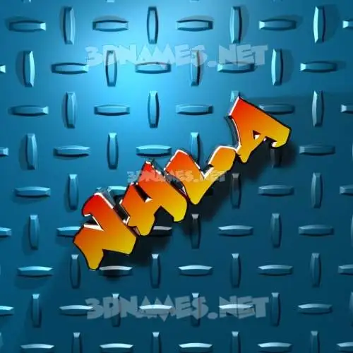 nhla in Grid Style style - 3D name wallpaper