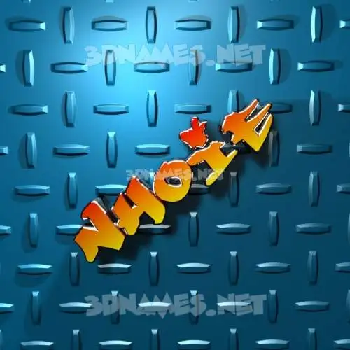 nhoie in Grid Style style - 3D name wallpaper