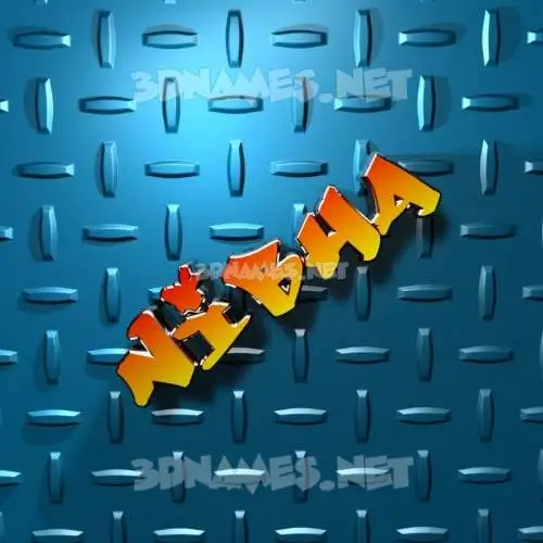 nibha in Grid Style style - 3D name wallpaper