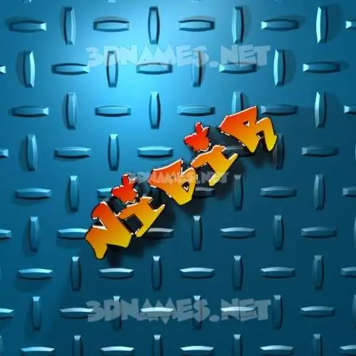 nibir in Grid Style style - 3D name wallpaper