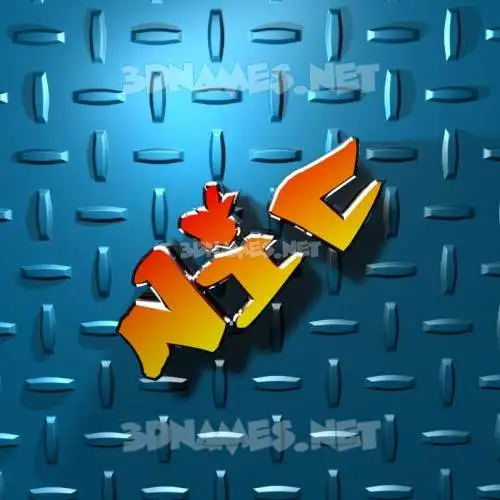 nic in Grid Style style - 3D name wallpaper nic in Grid Style style - 3D name wallpaper