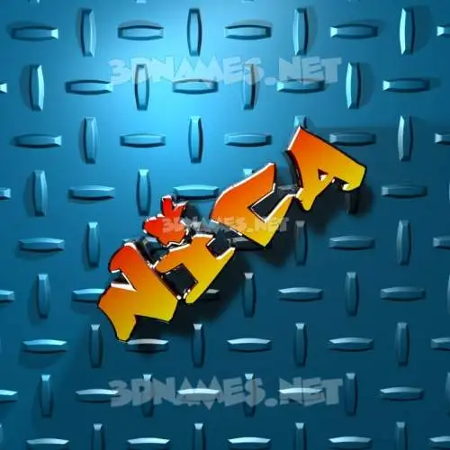 nica in Grid Style style - 3D name wallpaper nica in Grid Style style - 3D name wallpaper
