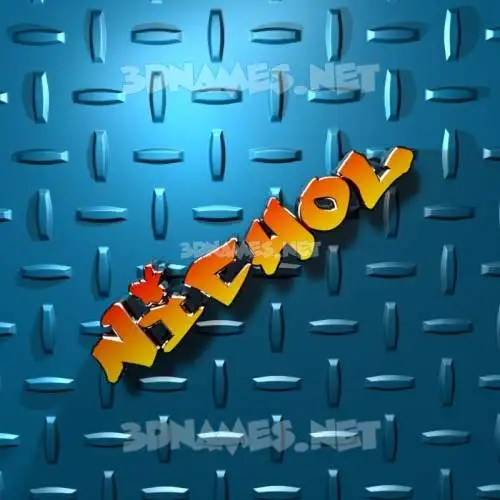 nichol in Grid Style style - 3D name wallpaper