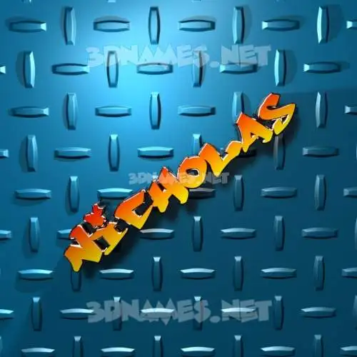 nicholas in Grid Style style - 3D name wallpaper