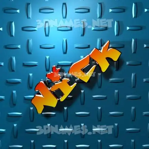 nick in Grid Style style - 3D name wallpaper