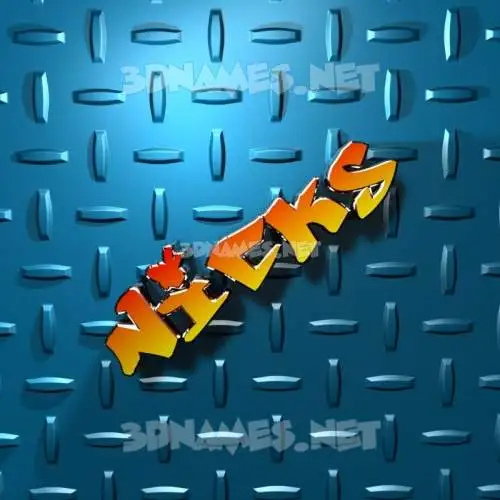 nicks in Grid Style style - 3D name wallpaper nicks in Grid Style style - 3D name wallpaper