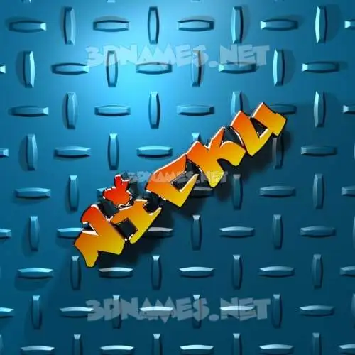 nicku in Grid Style style - 3D name wallpaper