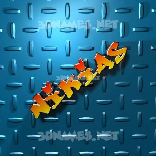 nikias in Grid Style style - 3D name wallpaper