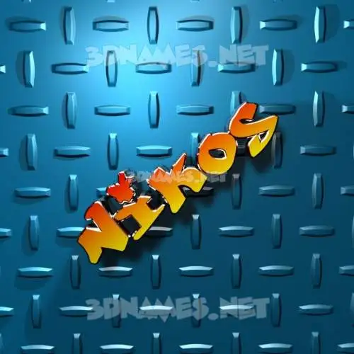 nikos in Grid Style style - 3D name wallpaper nikos in Grid Style style - 3D name wallpaper