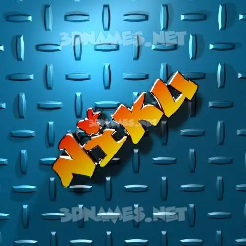 niku in Grid Style style - 3D name wallpaper niku in Grid Style style - 3D name wallpaper