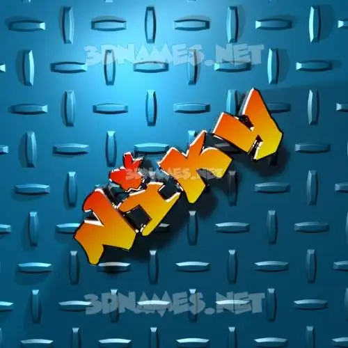 niky in Grid Style style - 3D name wallpaper