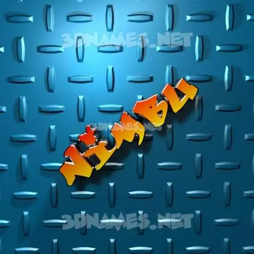 nimbu in Grid Style style - 3D name wallpaper