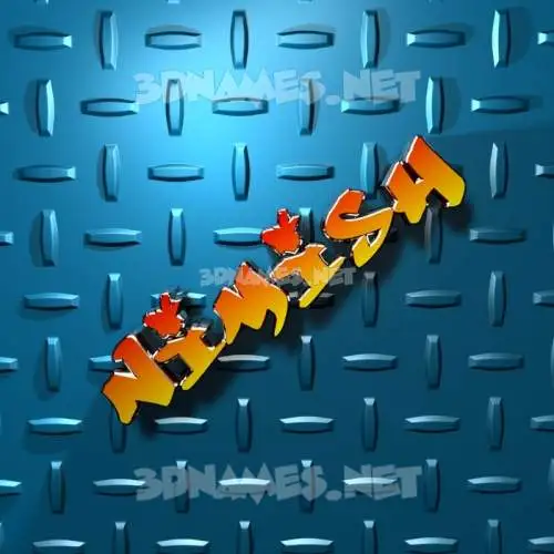 nimish in Grid Style style - 3D name wallpaper