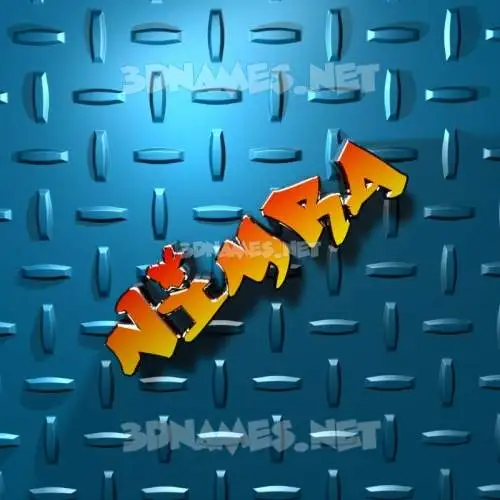 nimra in Grid Style style - 3D name wallpaper