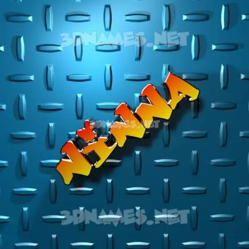 ninna in Grid Style style - 3D name wallpaper