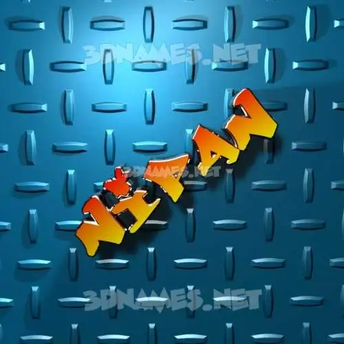 nipan in Grid Style style - 3D name wallpaper