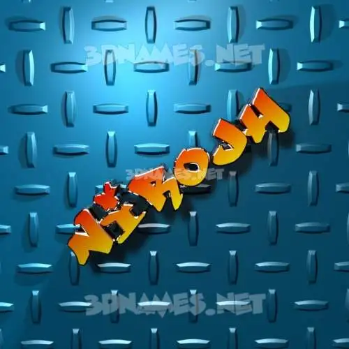 nirojh in Grid Style style - 3D name wallpaper