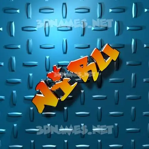 niru in Grid Style style - 3D name wallpaper