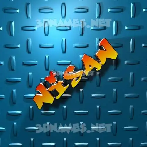 nisan in Grid Style style - 3D name wallpaper