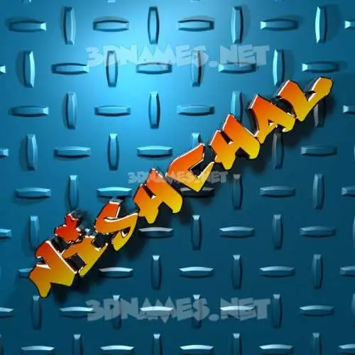 nishchal in Grid Style style - 3D name wallpaper